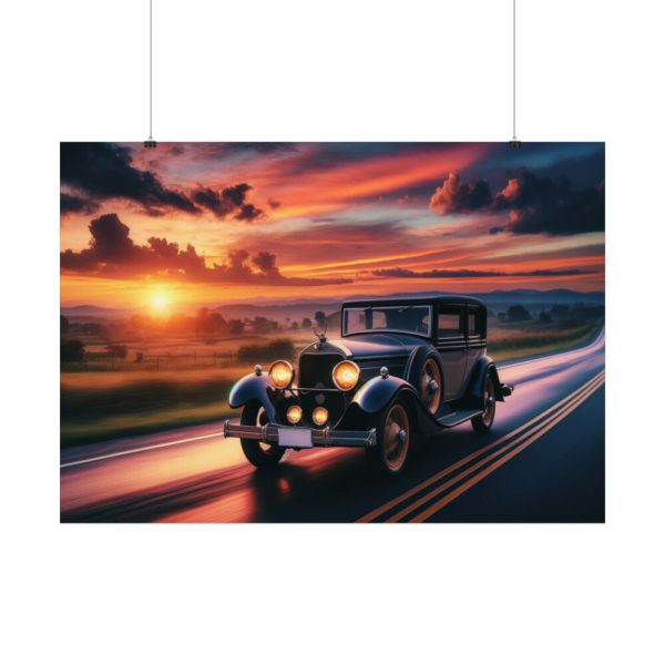92409-241.jpg Vintage Car Driving on Road Poster