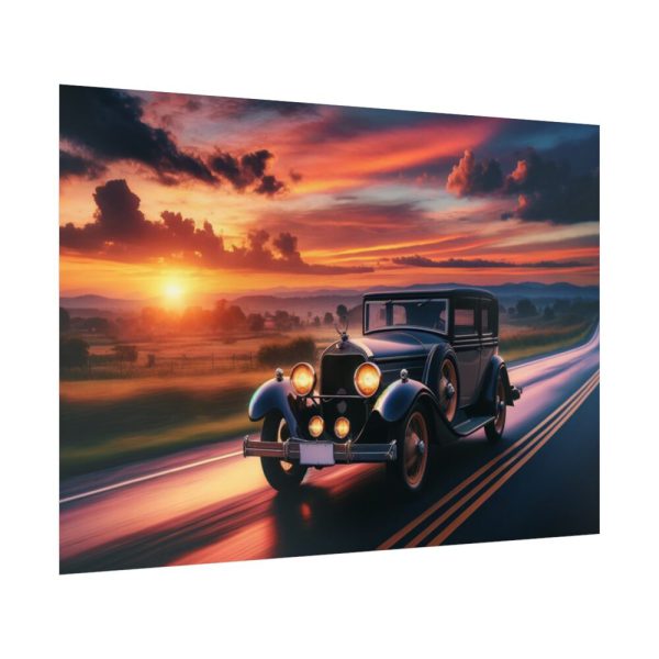 92409-242.jpg Vintage Car Driving on Road Poster