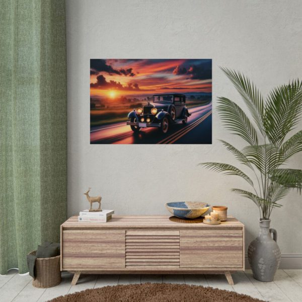 92409-243.jpg Vintage Car Driving on Road Poster