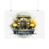 92409-251.jpg Vintage Yellow Car Poster