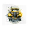 92409-252.jpg Vintage Yellow Car Poster