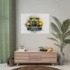 92409-253.jpg Vintage Yellow Car Poster