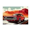 Classic Red Muscle Car Poster