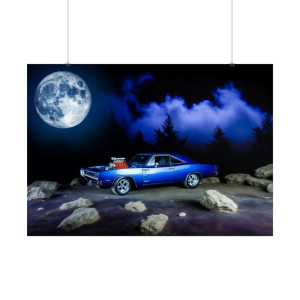 92409-276.jpg Muscle Car Under a Full Moon Poster