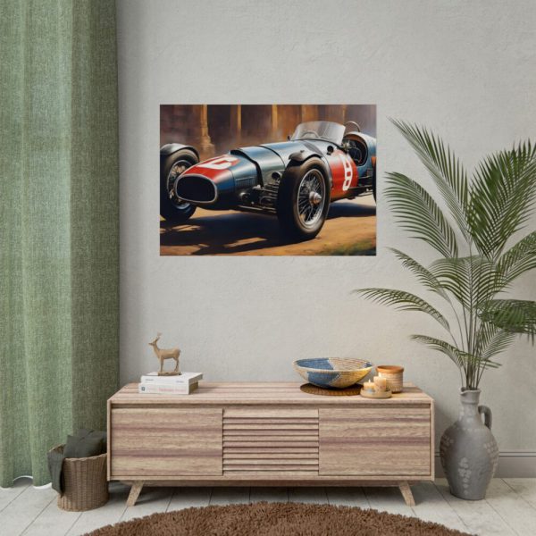 Old Racing Vintage Car Poster