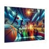 92409-307.jpg Basketball Court Scene With Players in Action Poster