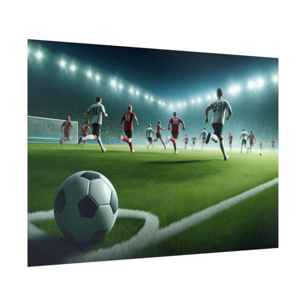 92409-322.jpg Soccer Game with Players in Action Poster