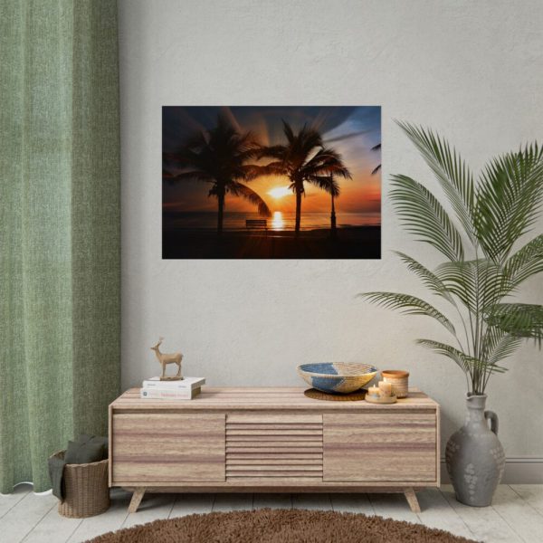 Tropical Beach Sunset Landscape II Poster