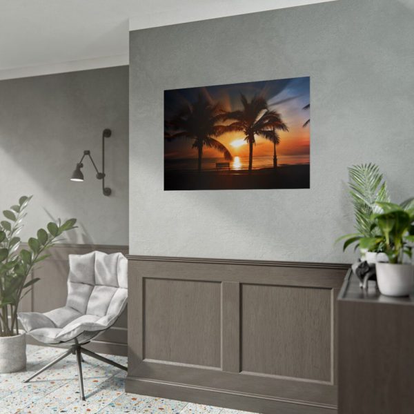 Tropical Beach Sunset Landscape II Poster