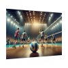 92409-347.jpg Volleyball Game with Players Poster