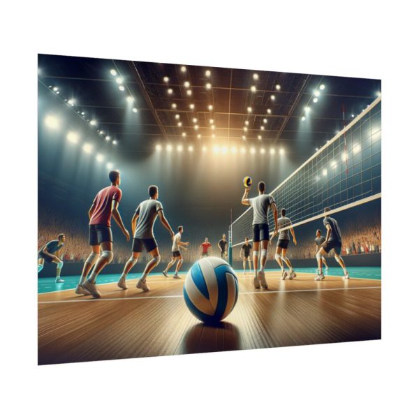 92409-347.jpg Volleyball Game with Players Poster