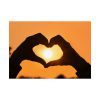 Heart Hands Frame the Sun Poster