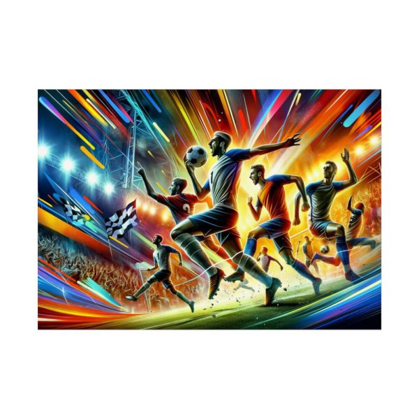 92409-355.jpg Soccer Players in Action Poster