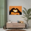 Heart Hands Frame the Sun Poster