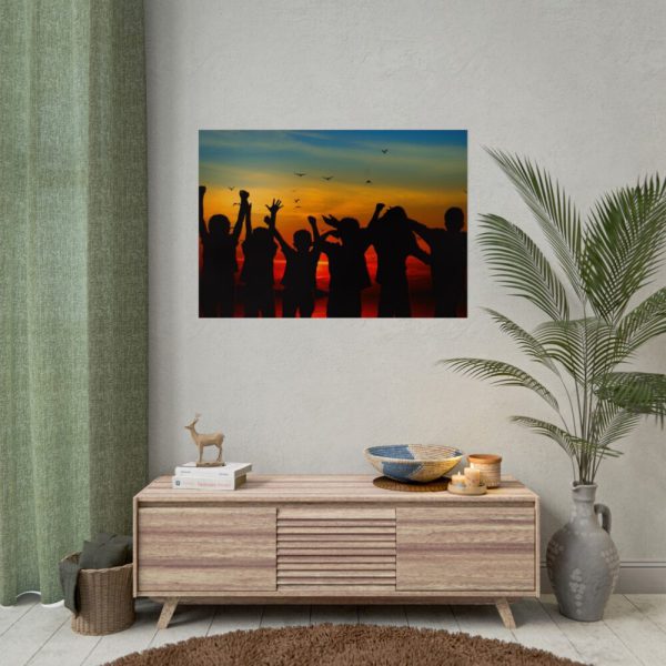 Kids Silhouette Poster