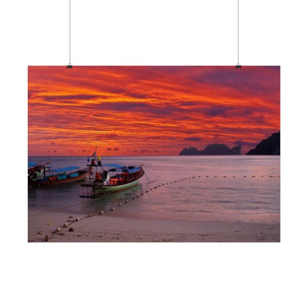 92409-451.jpg Two Boats Moored on Beach Poster