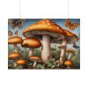 92409-501.jpg Mushrooms Butterfly Forest Art Poster