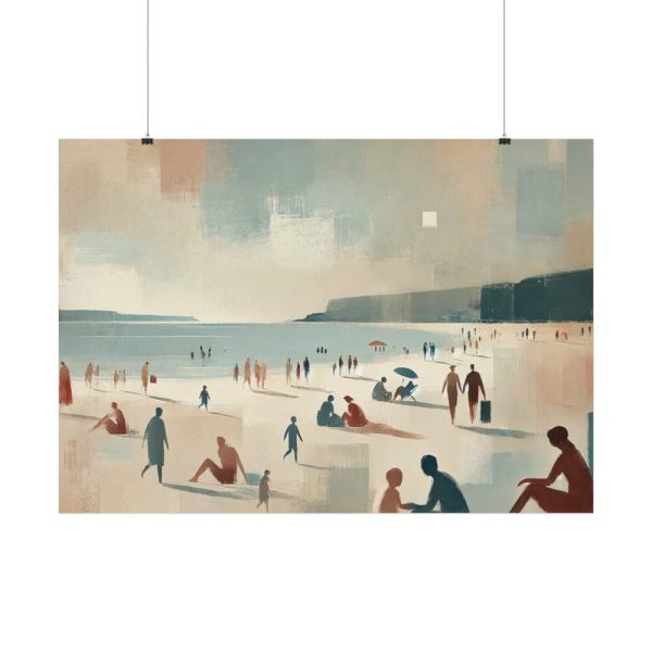 92409-521.jpg Beach Scene With People Poster