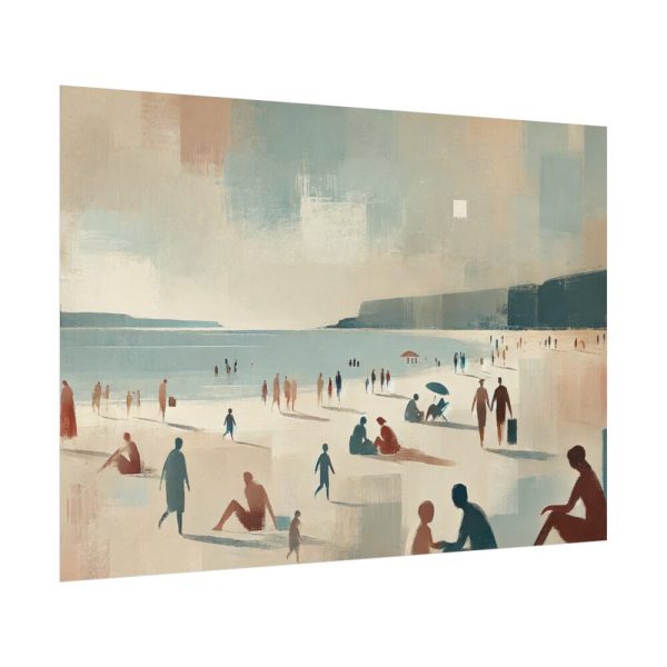 92409-522.jpg Beach Scene With People Poster