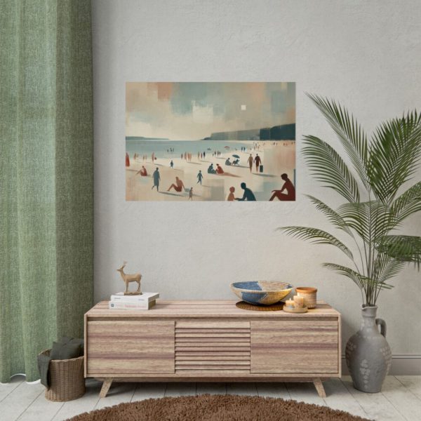 92409-523.jpg Beach Scene With People Poster