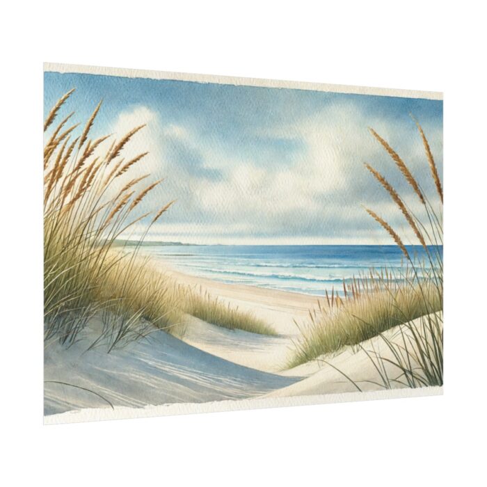 Beach Scene With Gentle Sand Dunes Poster - Image 8