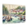 Coastal Scene With Sailboats in Marina Poster