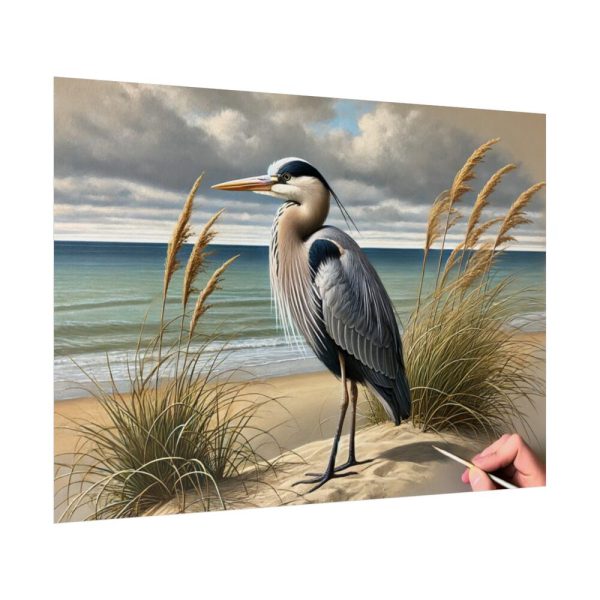 92409-552.jpg Heron on Sandy Beach Poster