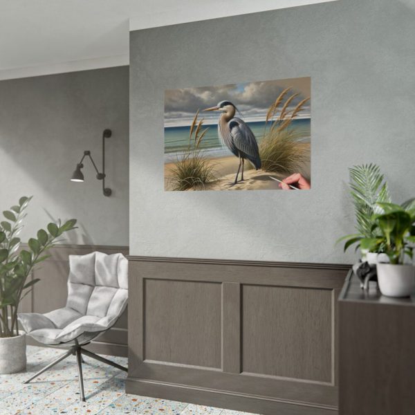 92409-554.jpg Heron on Sandy Beach Poster