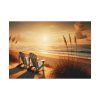 92409-555.jpg White Adirondack Chairs Facing the Ocean Poster