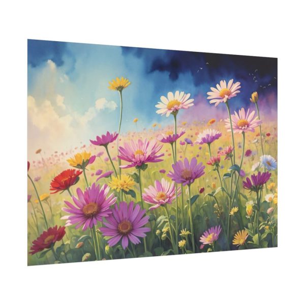 92409-577.jpg Wildflowers on Rough Texture Poster