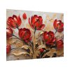 92409-637.jpg Red-Gold Abstract Tulips Poster