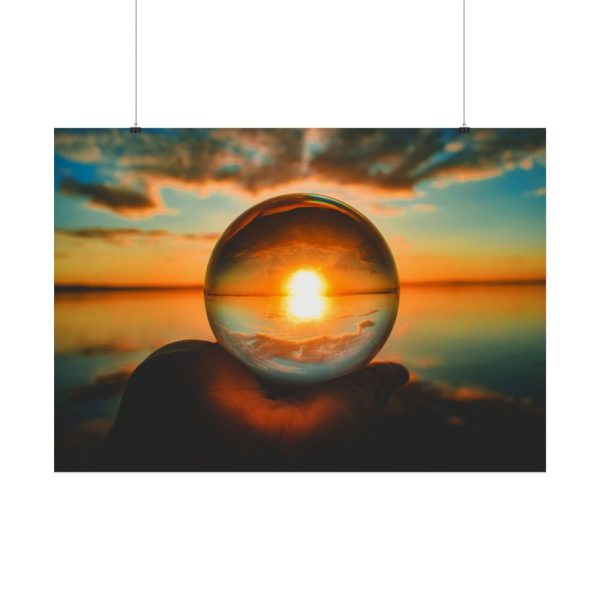 92409-66.jpg Reflection Time Through A Lens Ball Poster
