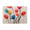 Colorful Abstract Tulips Art Poster