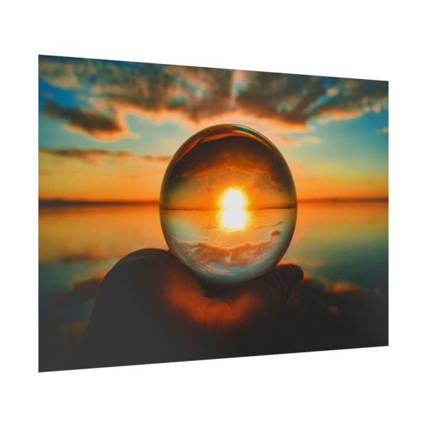 92409-67.jpg Reflection Time Through A Lens Ball Poster
