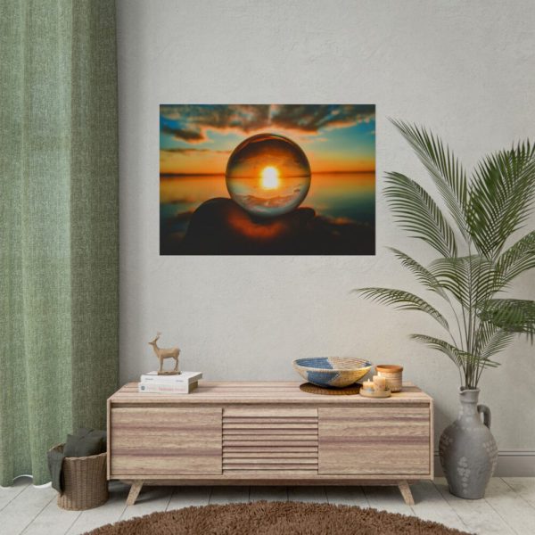 92409-68.jpg Reflection Time Through A Lens Ball Poster