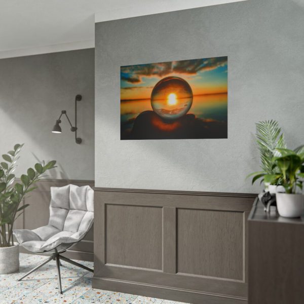 92409-69.jpg Reflection Time Through A Lens Ball Poster