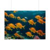 Tropical Fish Swarm Aquarium Poster