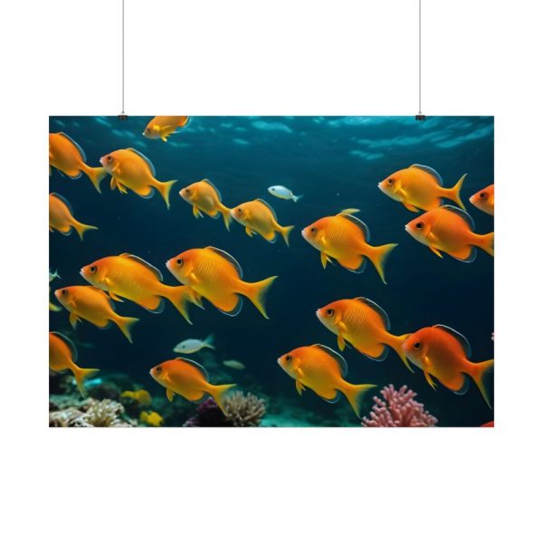 Tropical Fish Swarm Aquarium Poster