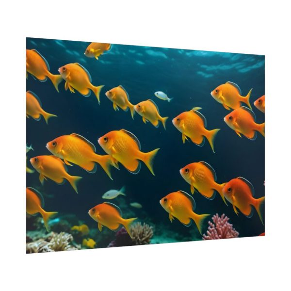 Tropical Fish Swarm Aquarium Poster