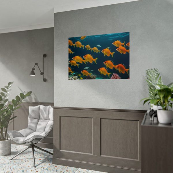 Tropical Fish Swarm Aquarium Poster
