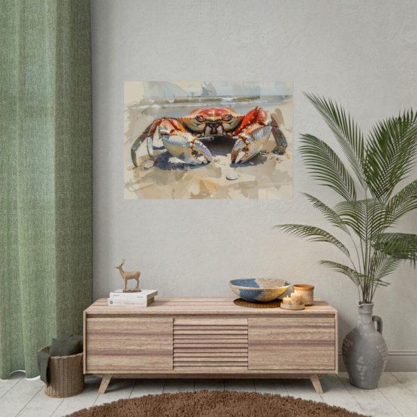 Crab Watercolor Art Poster