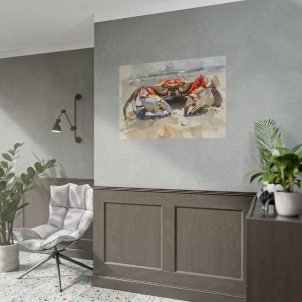 Crab Watercolor Art Poster