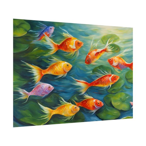 92409-722.jpg Colorful Fish In Lily Pond Poster