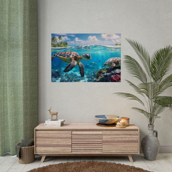 92409-728.jpg Sea Turtle Swimming In The Ocean Poster