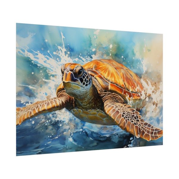 Sea Turtle Watercolor Poster
