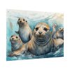 Seal Family Art Poster