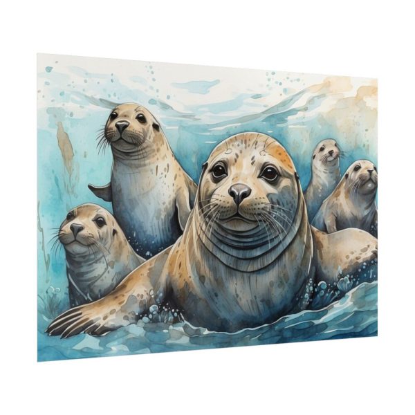 Seal Family Art Poster