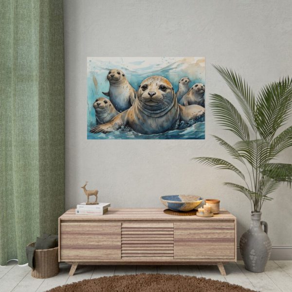 Seal Family Art Poster