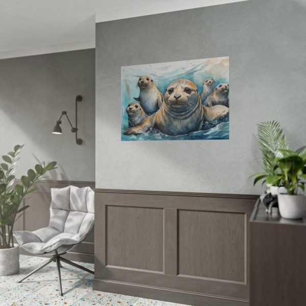 Seal Family Art Poster