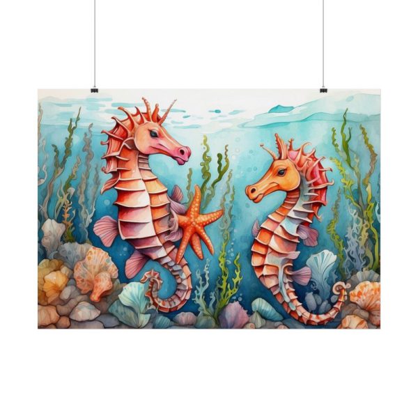 Colorful Seahorse Poster